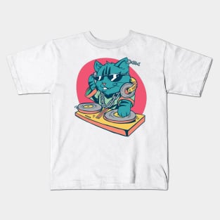 DJ Cat Kids T-Shirt